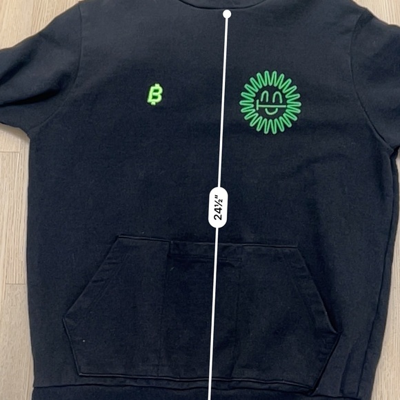 CASH BY CASH APP “Whitepaper” Hoodie Black Green Embroidered Hip Hop medium - Picture 5 of 8